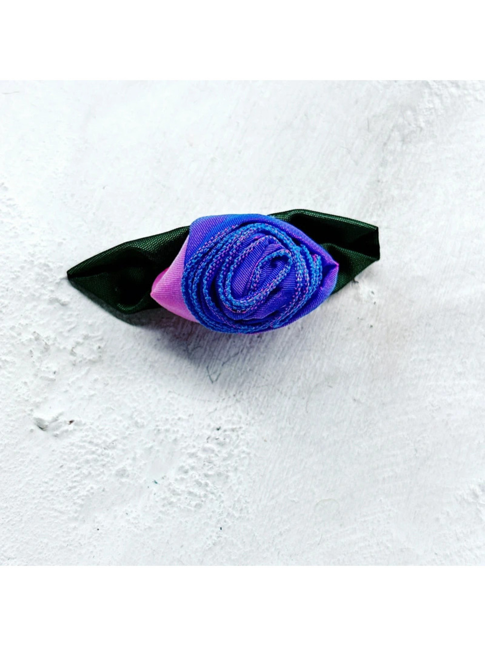 5375gc. Purple Rose Brooch Handmade